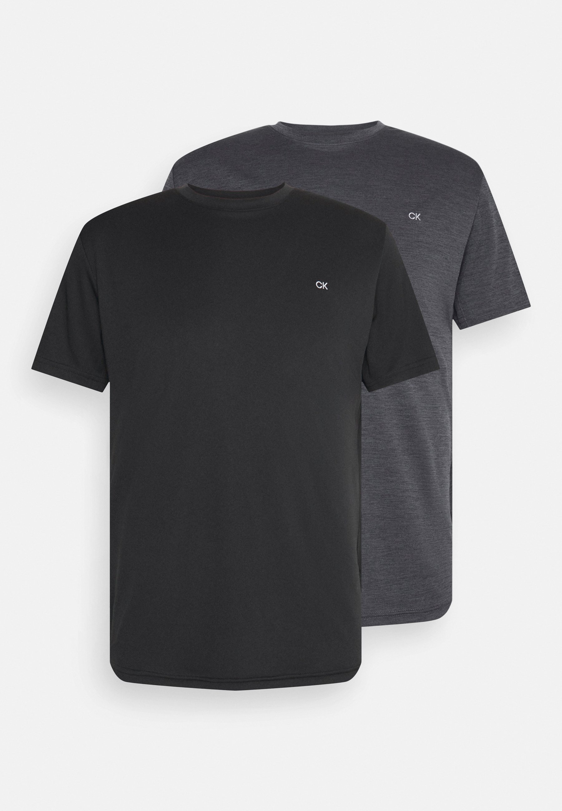 Calvin Klein Golf majica kratkih rukava CLASSIC 2 PACK - Sportska majica kratkih rukava - crna/siva