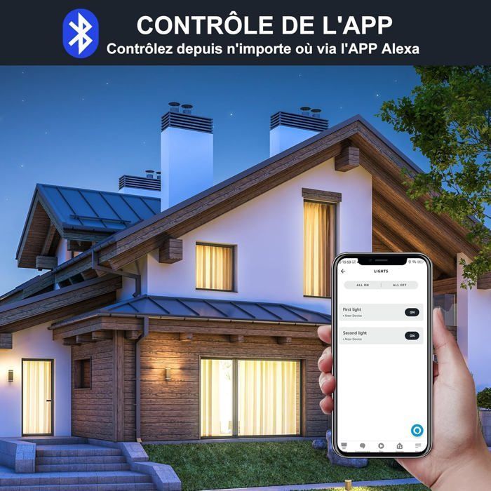 Bombillas LED inteligentes E27 - ZGEER - Compatibles con Alexa - Bluetooth Smart - 12 W (equivalente a 100 W) - Blanco cálido 2700 K