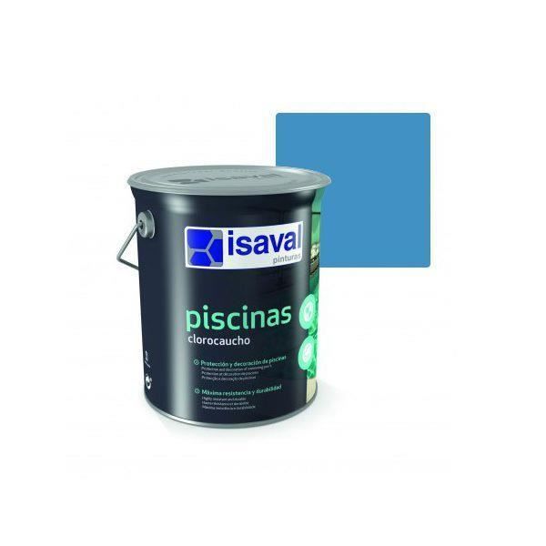 Chlorierte Gummipoolfarbe – ISAVAL – 5 kg – Weiß – Speziell – Außenbereich – Ein Anstrich