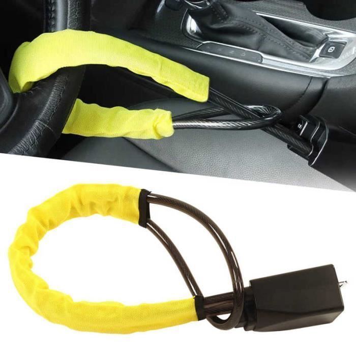 Universal anti-theft steering wheel lock, 2 keys, for seat belts, for cars, SUVs, and trolleys