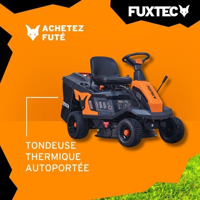 FUXTEC FX-RMR66 zitmaaier, 6 pk gazontractor, 66 cm maaibreedte, 150 liter grasopvangbak, verstelbare maaihoogte