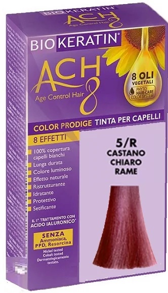 BIOKERATIN Biokeratin Ach8 5/R Coloration de cheveux brun cuivré clair