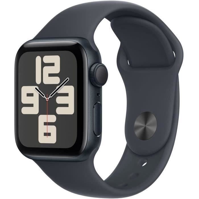 Apple Watch SE GPS - 40mm - Boîtier Midnight Aluminium - Bracelet Midnight Sport Band - M/L (2024) - Reconditionné - Excellent état