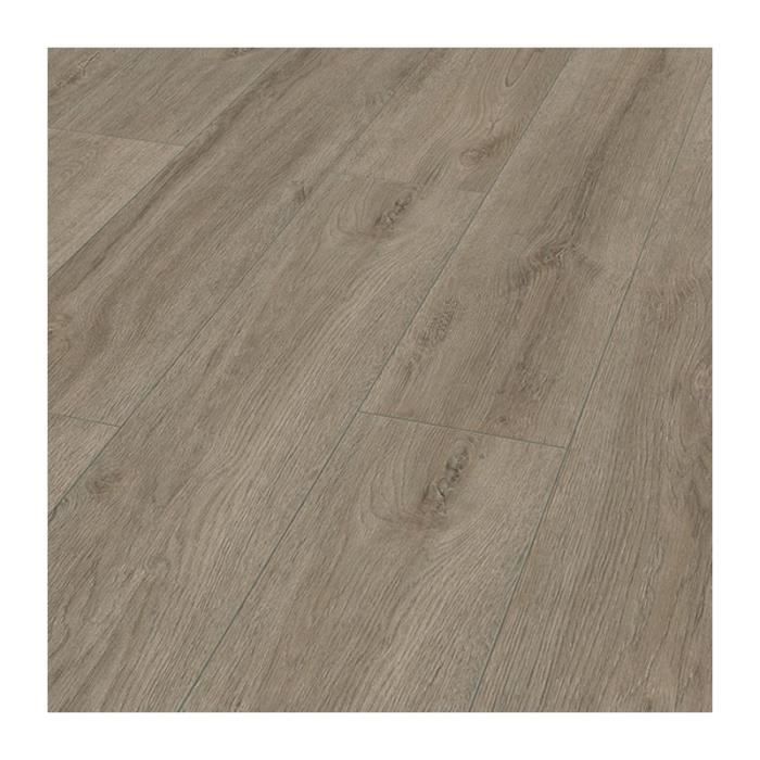 Revêtement de sol stratifié - KRONOTEX - Exquisit Chêne Titanium - 1380 x 193 x 8 mm - 4 chanfreins