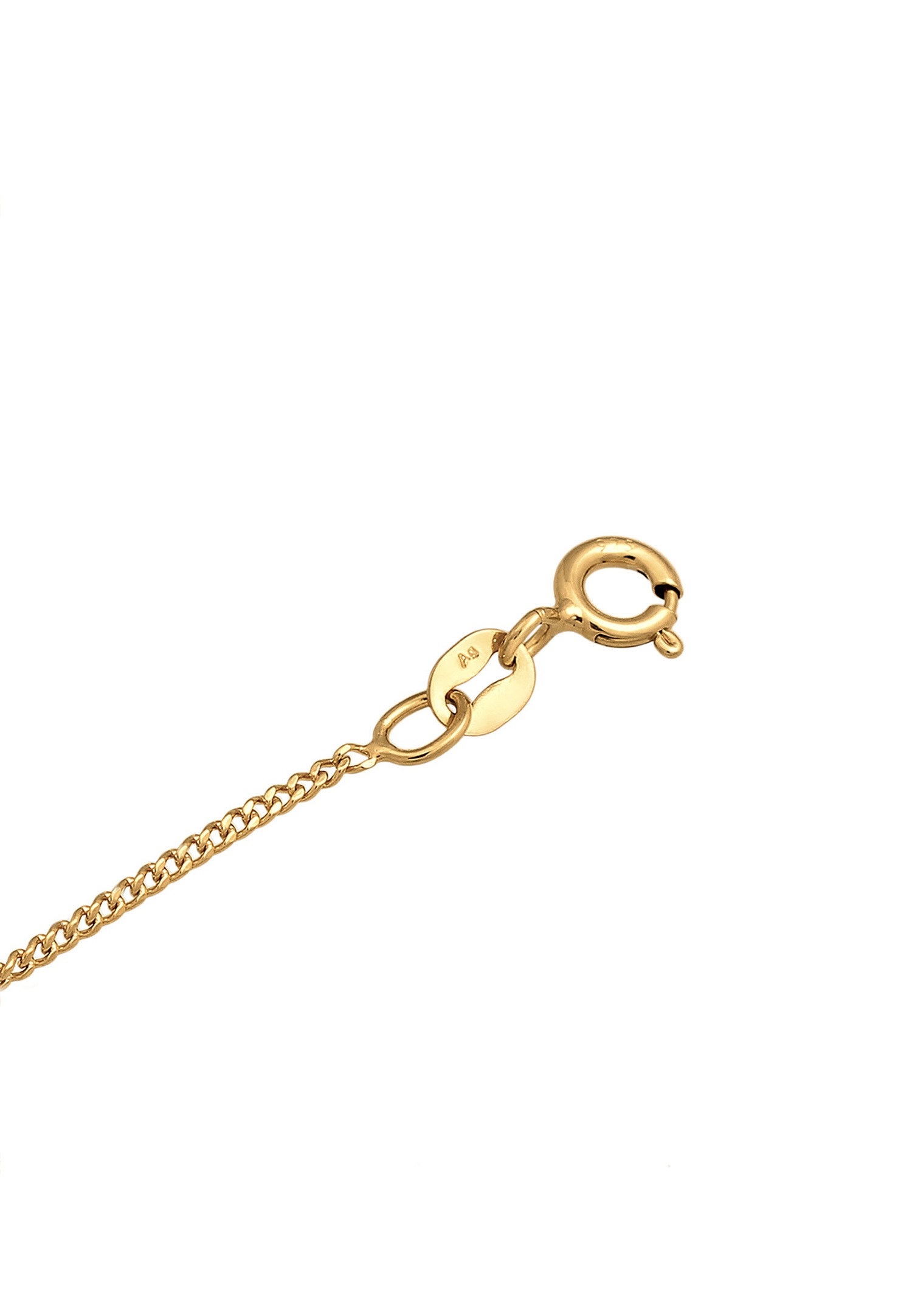 Elli Enfants Pendentif Coeur Mignon avec émail rose en argent sterling 925 plaqué or