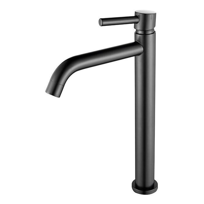 Grifo de baño - Grifo de baño - solo agua fría, negro - 30,5*13,7 cm - Conexión estándar de 3/8