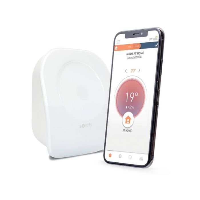 Somfy 1870774 - Wired Connected Thermostat V2 | For Individual Heating or Boiler | Dry Contact | Tahoma Compatible