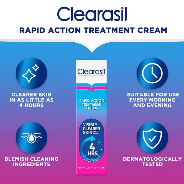 Clearasil hurtigvirkende punktbehandling ansiktskrem 25ml