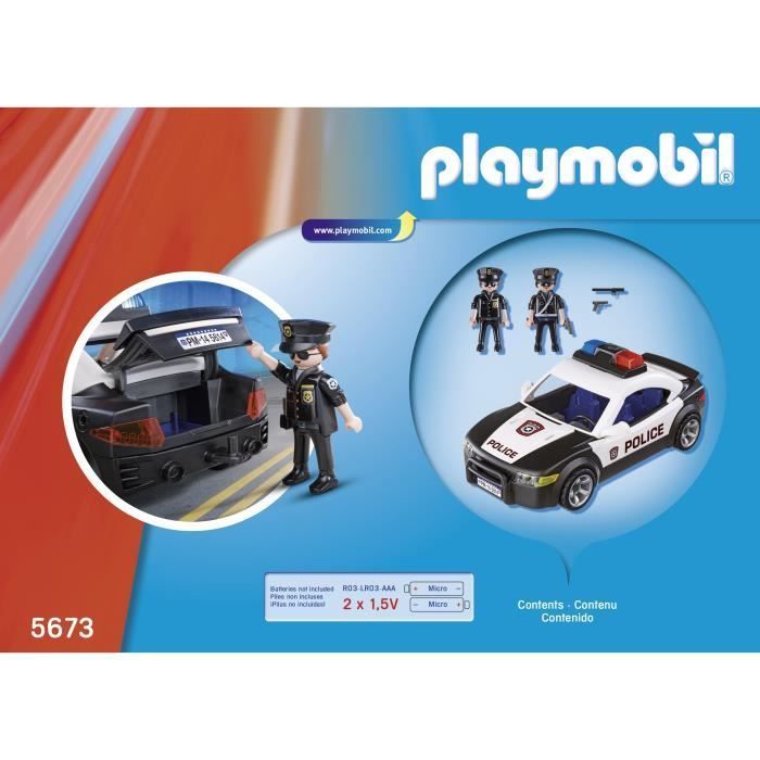 Voiture de Police - PLAYMOBIL - City Action - 5673 - Mixte - Blanc - 4 ans et plus