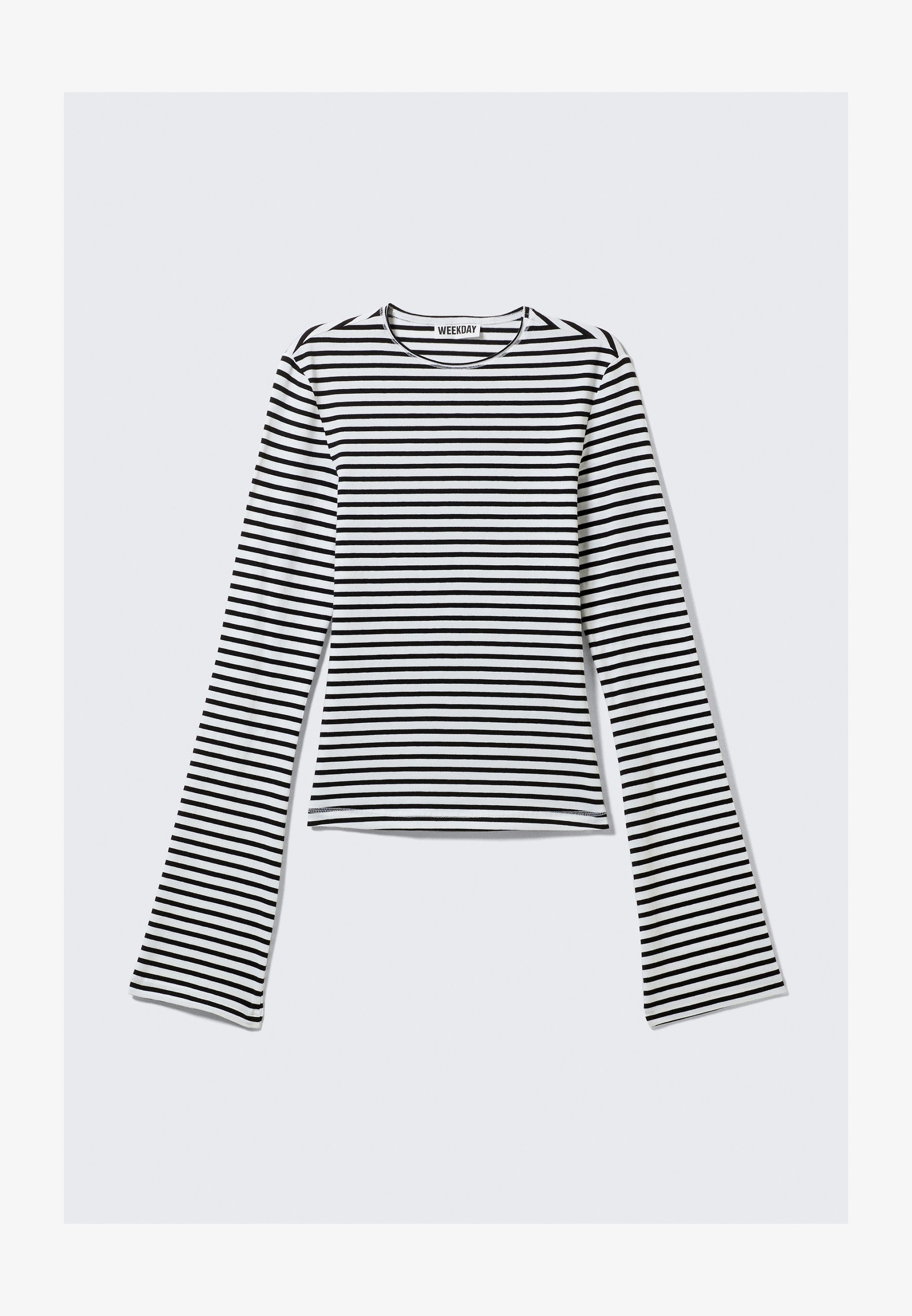Top s dlouhým rukávem - bílá/černá