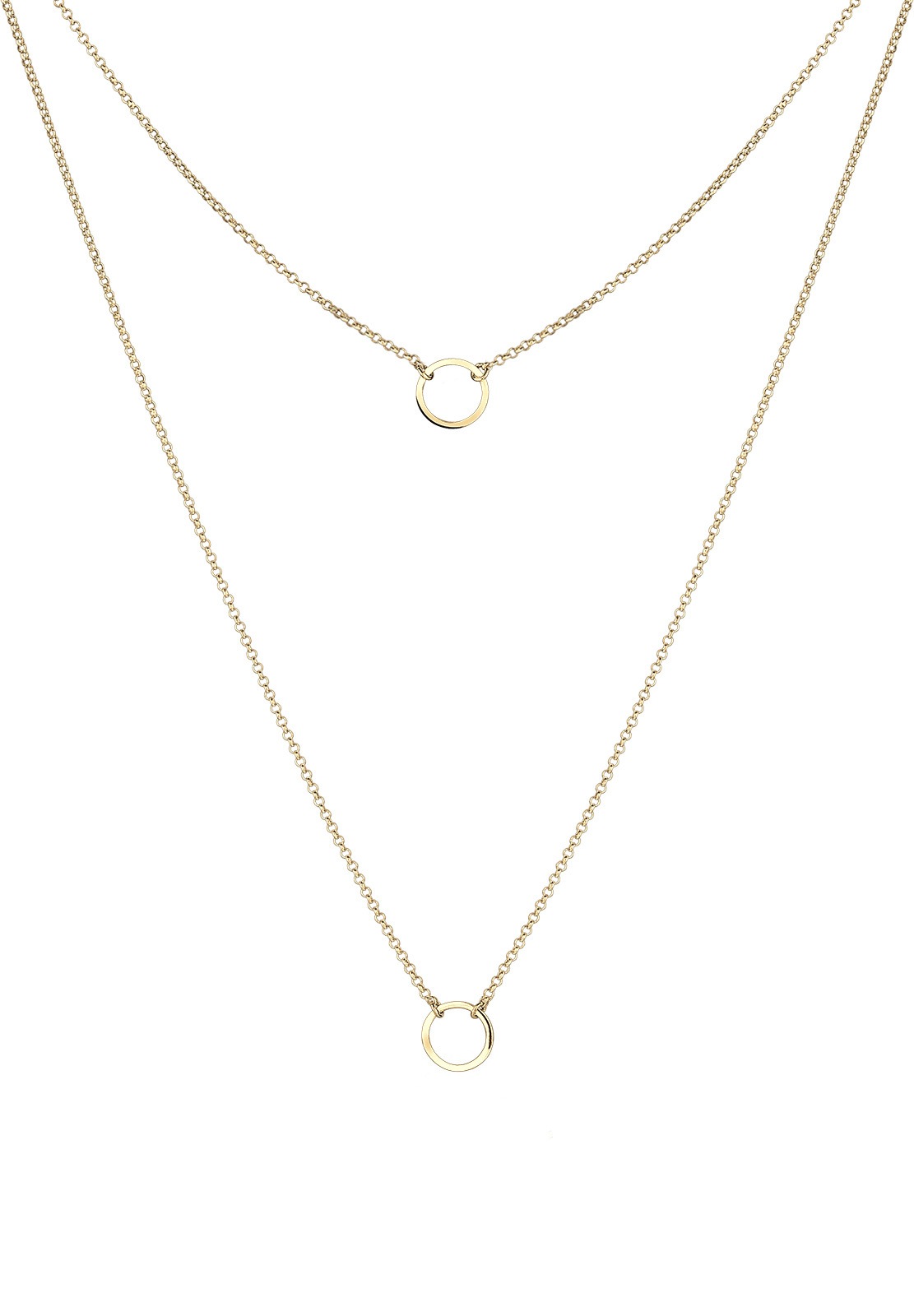 Elli Femme Layer Look Circles en Argent Sterling 925
