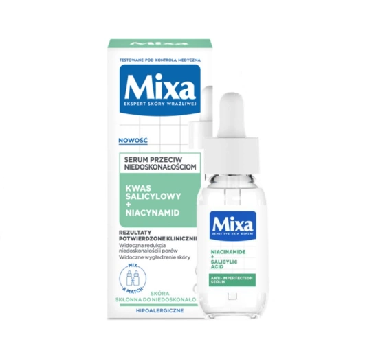Mixa serum przeciw niedoskonałościom Kwas salicylowy   Niacynamid 30 ml