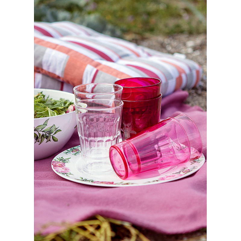 Cuisine Juomalasit 6 kpl muovia, pinkki