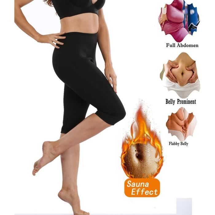 Demeuble® Femme Minceur Legging de Sudation de Sport Pantalon Fitness Pantacourt Yoga Short Sauna d'Entraînement Perte de Poids