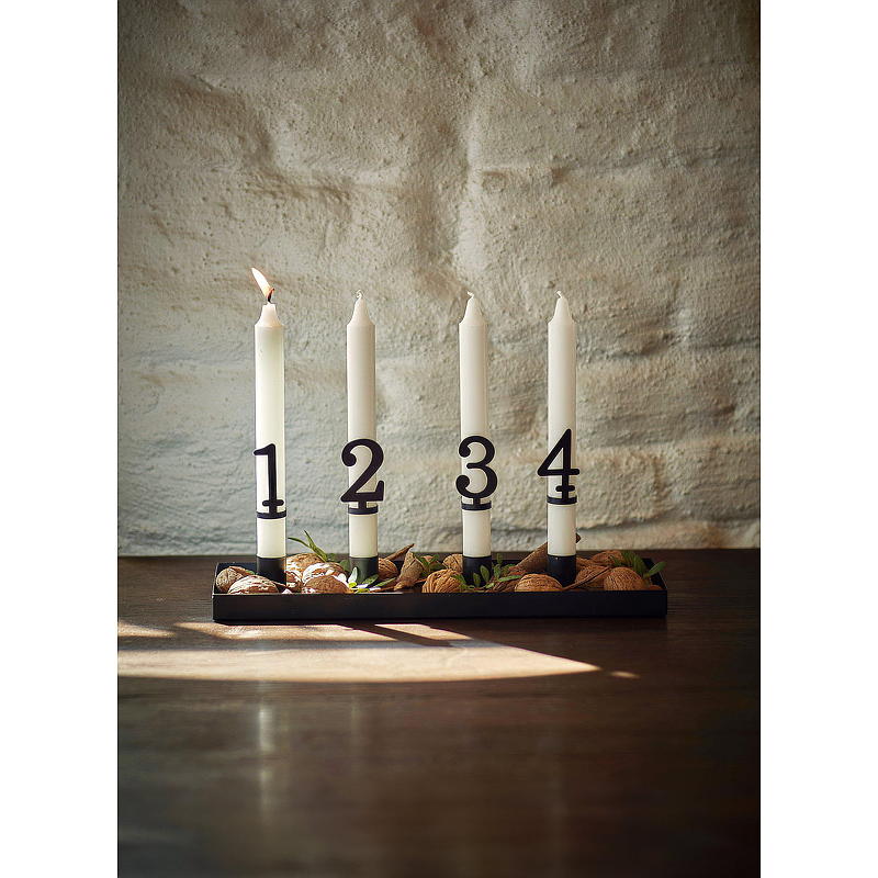 Hem Ljusstake 35 x 12 cm metall svart