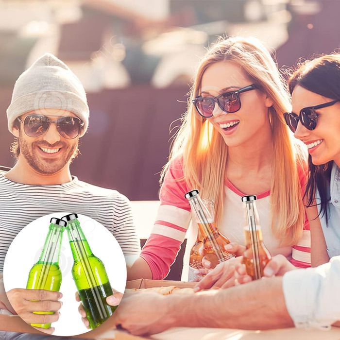 Enfriador de botellas INN, enfriador de vino, dispensador de cerveza y abridor de botellas, acero inoxidable para bar y fiestas.
