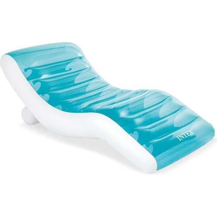 Materassino gonfiabile per sdraio INTEX - Asimmetrico - Blu oceano - 191 x 99 cm