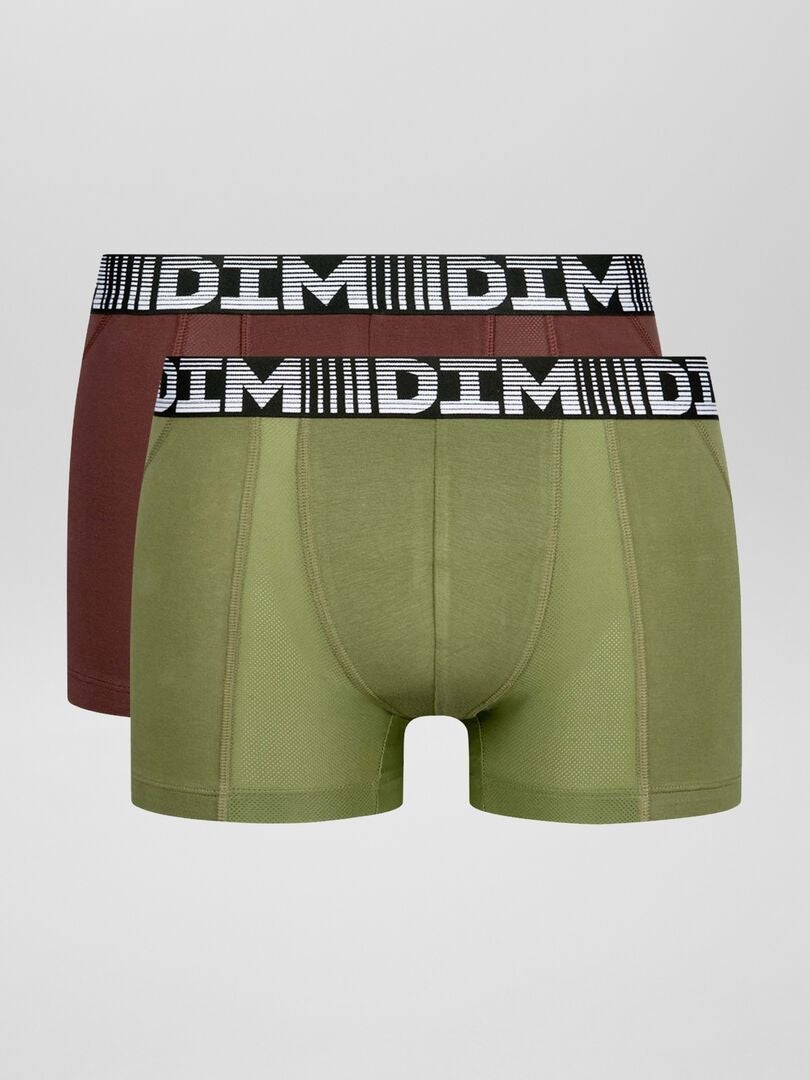 Conjunto de 2 cuecas boxer 'DIM' - MARROM