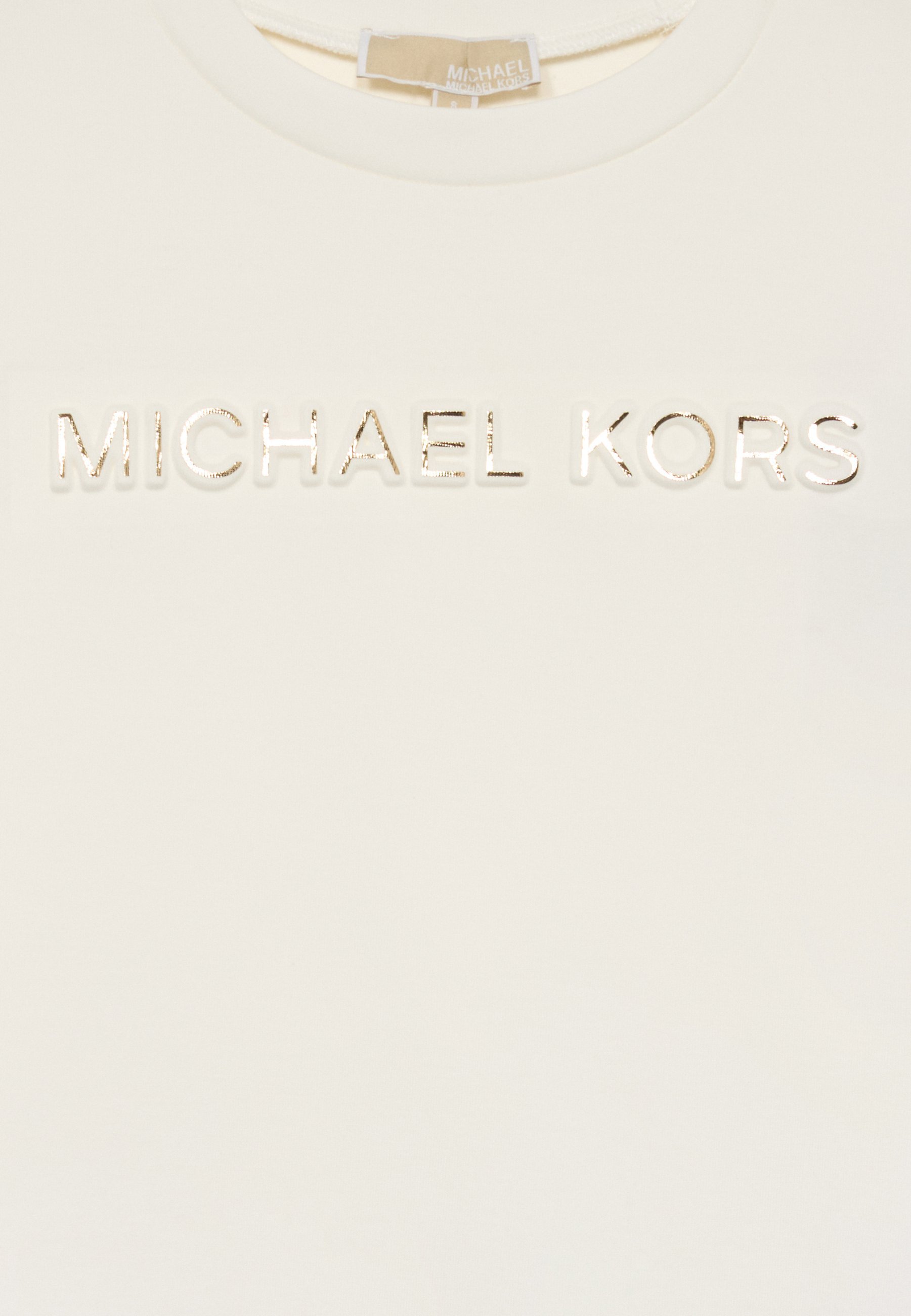 Michael Kors Kids Jurk met lange mouwen - Dagjurk - gebroken wit/goudkleurig