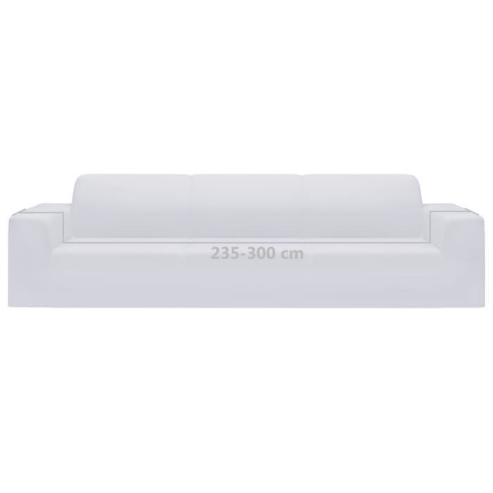 vidaXL Housse extensible de canapé 4 places Blanc Jersey de polyester 332951