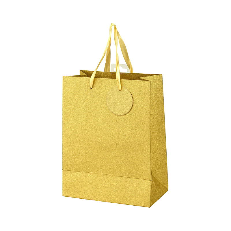 Sac cadeau pailleté moyen 25,5 x 20 x 11 cm, couleurs assorties