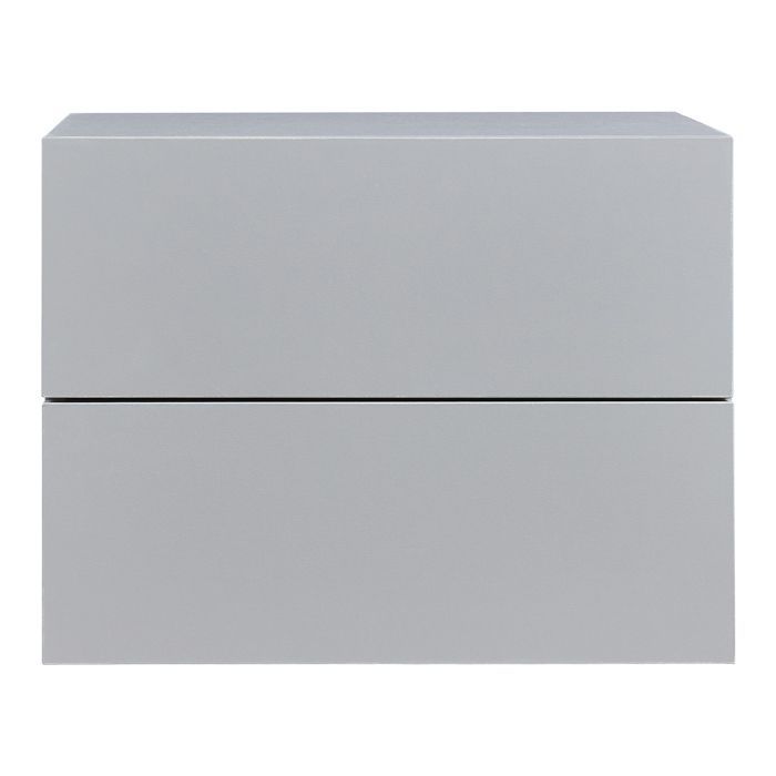 Table de chevet murale Ampfing avec 2 tiroirs 40 x 29 x 30 cm gris clair