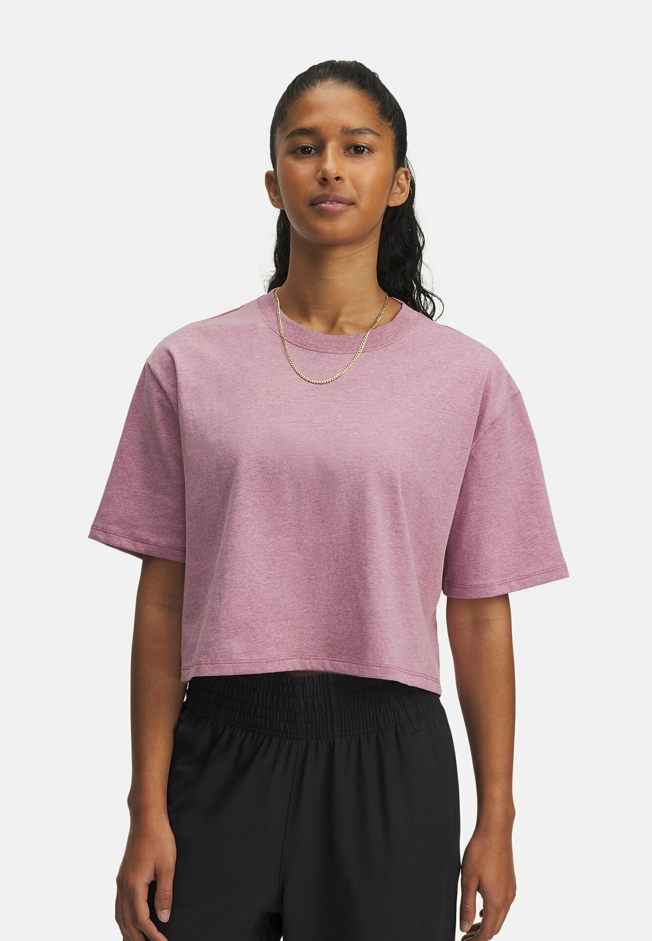 Under Armour RIVAL - T-shirt sportiva - fucsia crepuscolo chiaro mélange