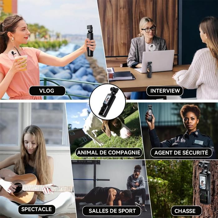 Cámara de acción AIMIUVEI 4K - Lente giratoria de 270° - WiFi/Pantalla de 1,99