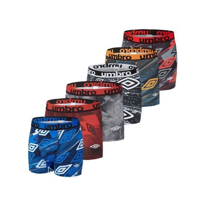 Boxer da uomo Umbro Surprise in microfibra, confezione da 6