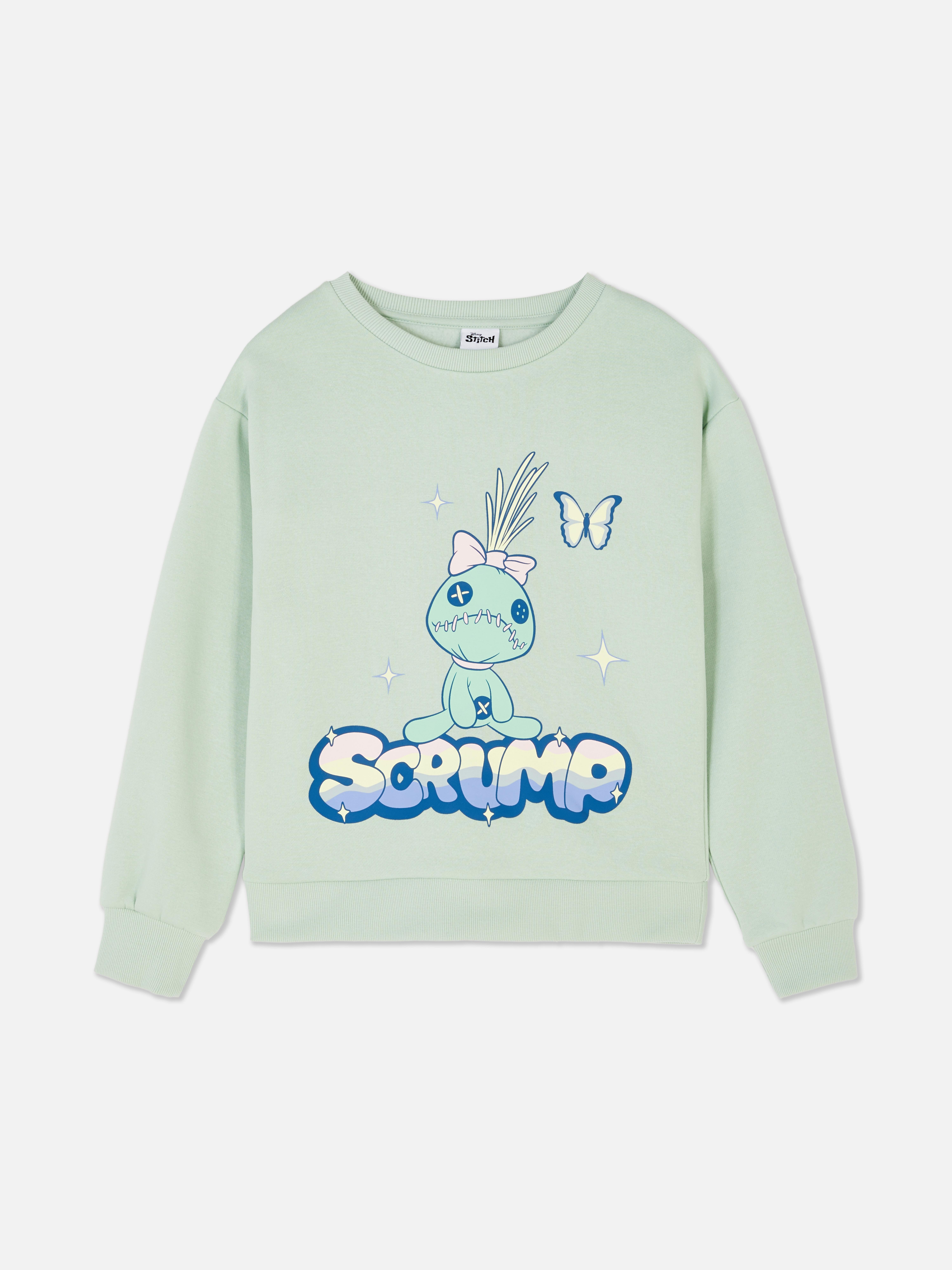 Hanorac cu imprimeu Disney Stitch Scrump. Acest hanorac cu imprimeu Disney are umeri căzuți și manșete cu nervuri.
