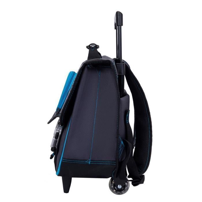 Zaino con ruote - OLYMPIQUE DE MARSEILLE - Porta 41 cm - Per bambini - Blu navy e bianco