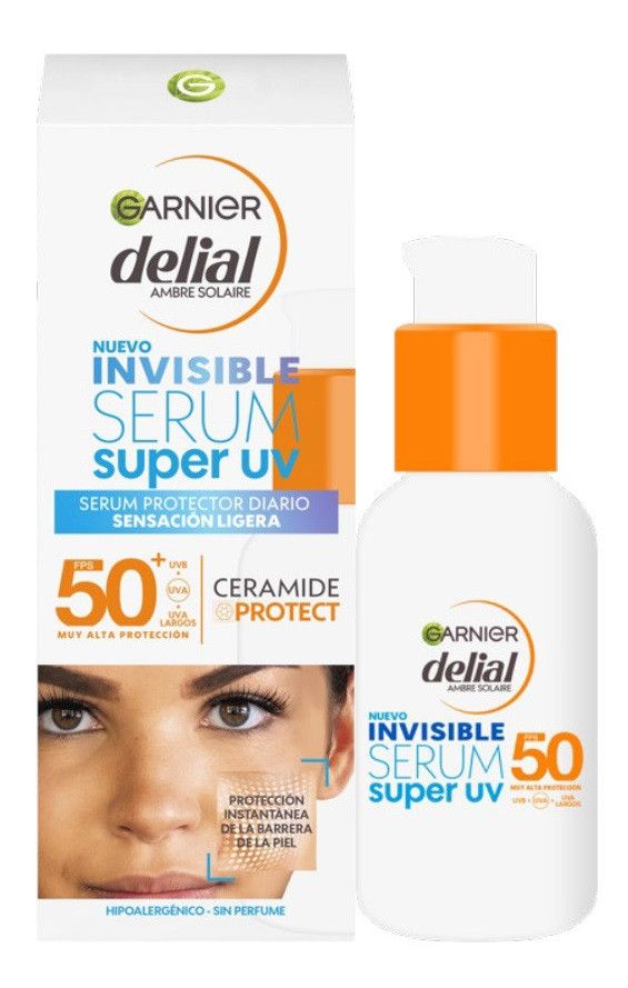 „Delial Invisible Serum Super UV SPF50“ kasdienis apsauginis kremas nuo saulės su lengvu poveikiu. Veido apsauga
