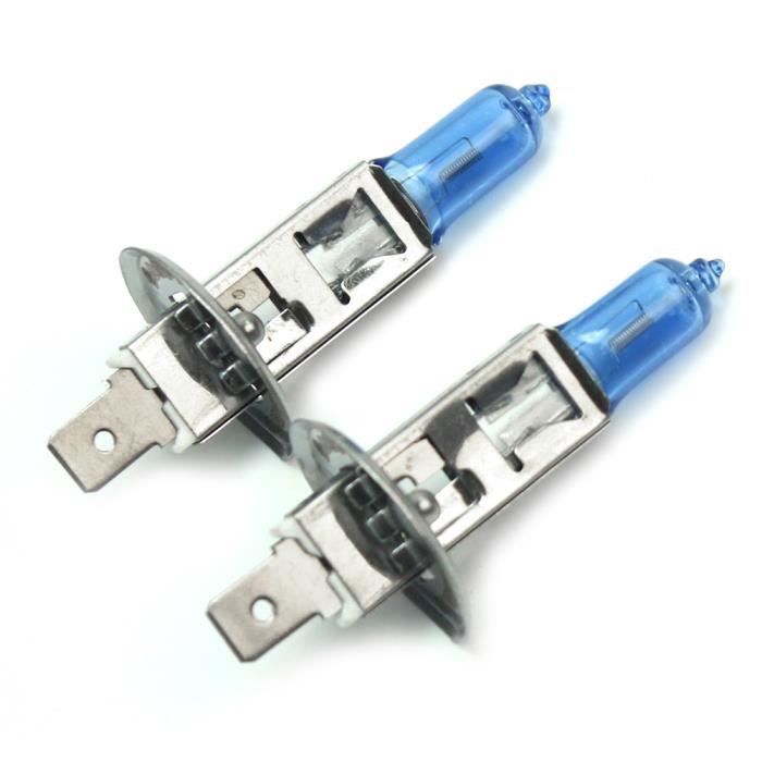 2 bombillas H1 para faros delanteros de coche, halógenas blancas, 4500-6500K, 12V, 100W