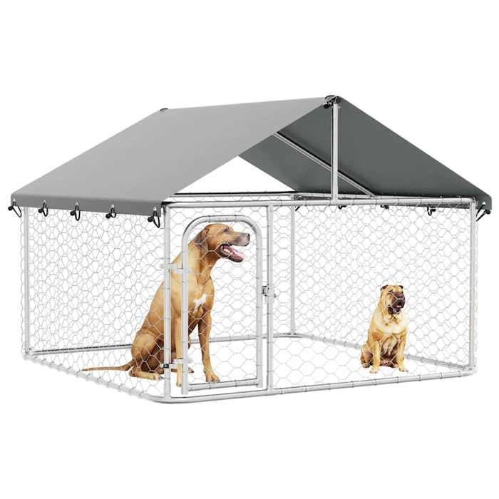 vidaXL Chenil extérieur avec toit 200x200x150 cm 171498