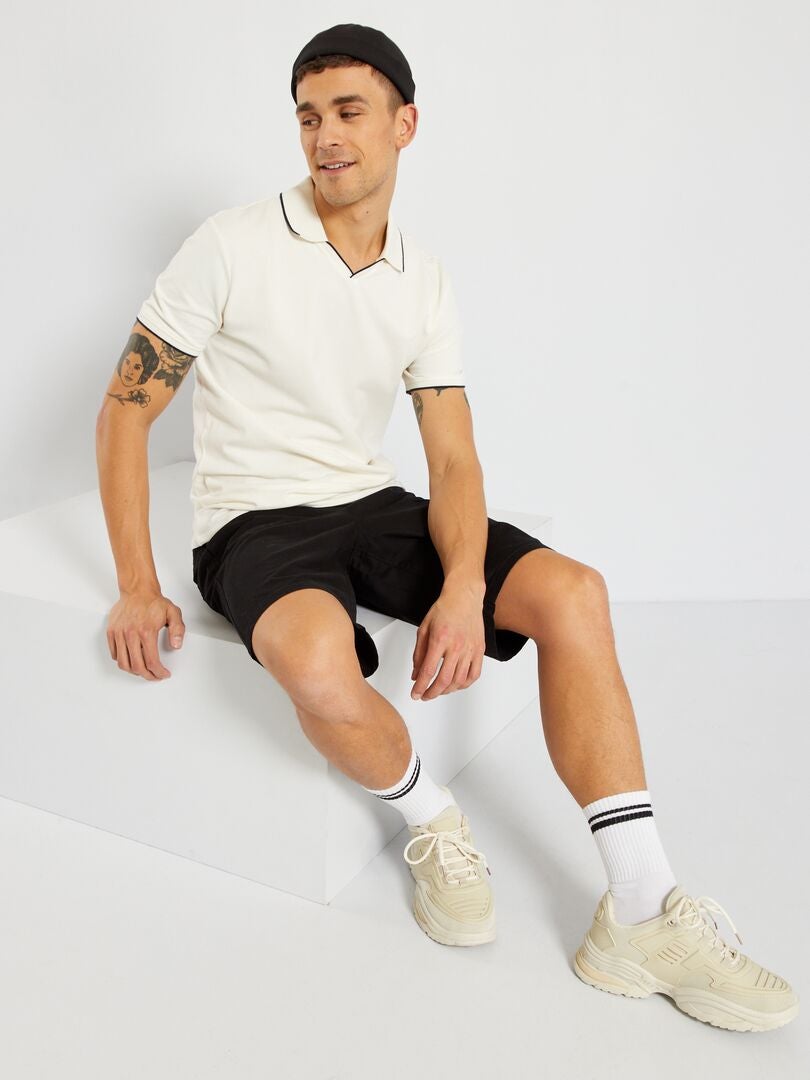 Proste bermudy chino - czarne