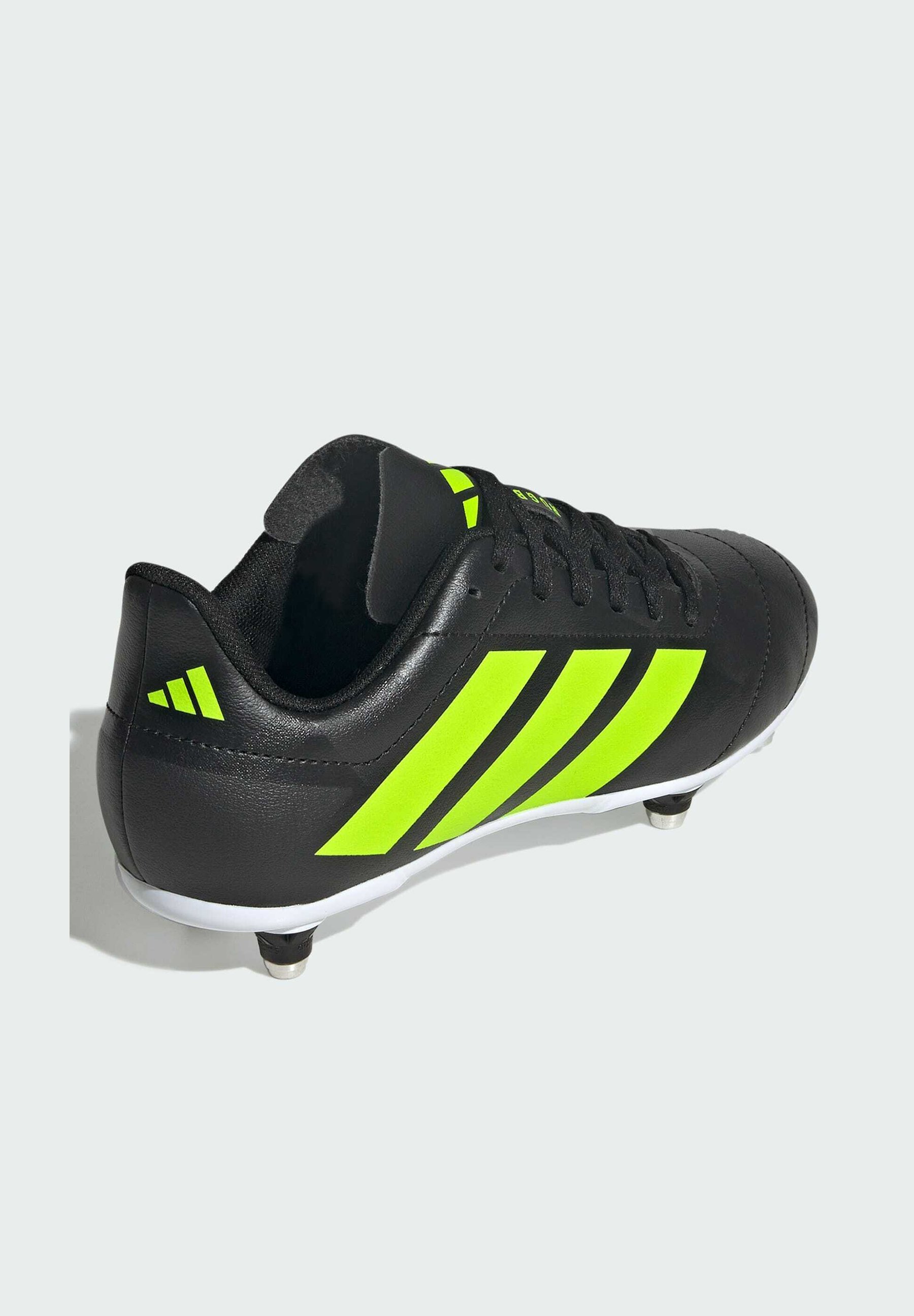 adidas Performance RUGBY JUNIOR SOFT GROUND - Kopačke za tvrdi teren - core black lucid lemon cloud white