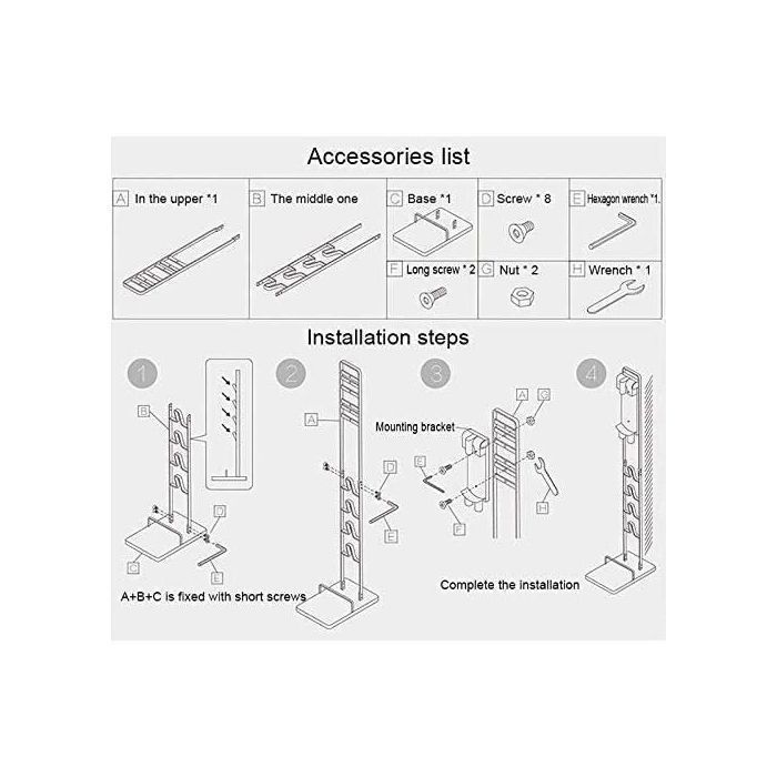 Sillar Support d'aspirateur autoportant noir pour Dyson V6 V7 V8 V10 V11