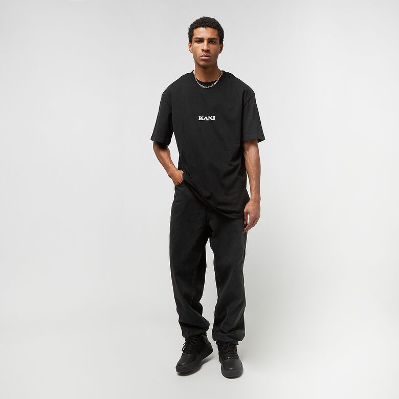 Kleiner, schmal zulaufender Five-Pocket-Denim mit charakteristischer Passform