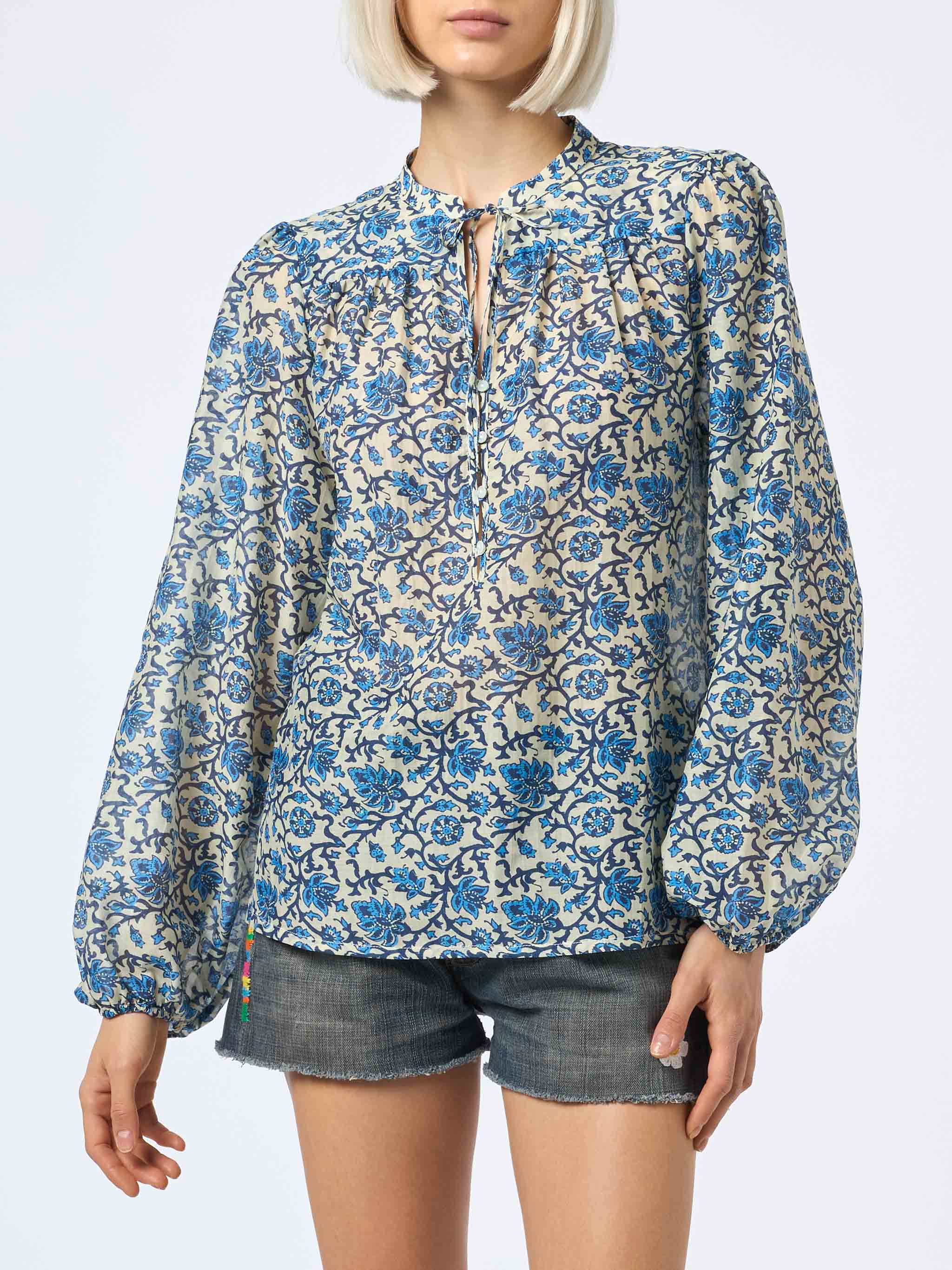 Chemisier en voile de soie Harper pour femme
