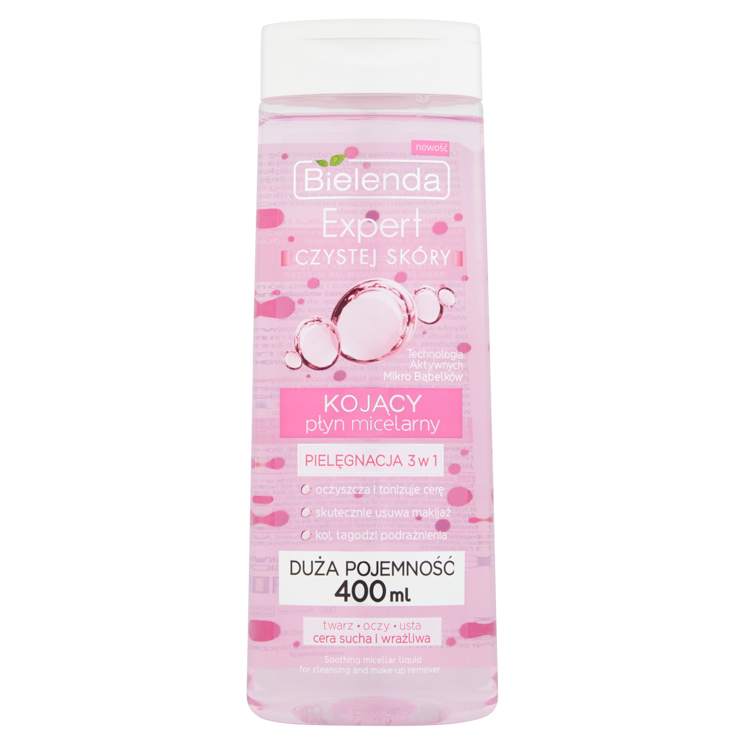 Bielenda nyugtató micellás víz 400ml Clean Skin Expert