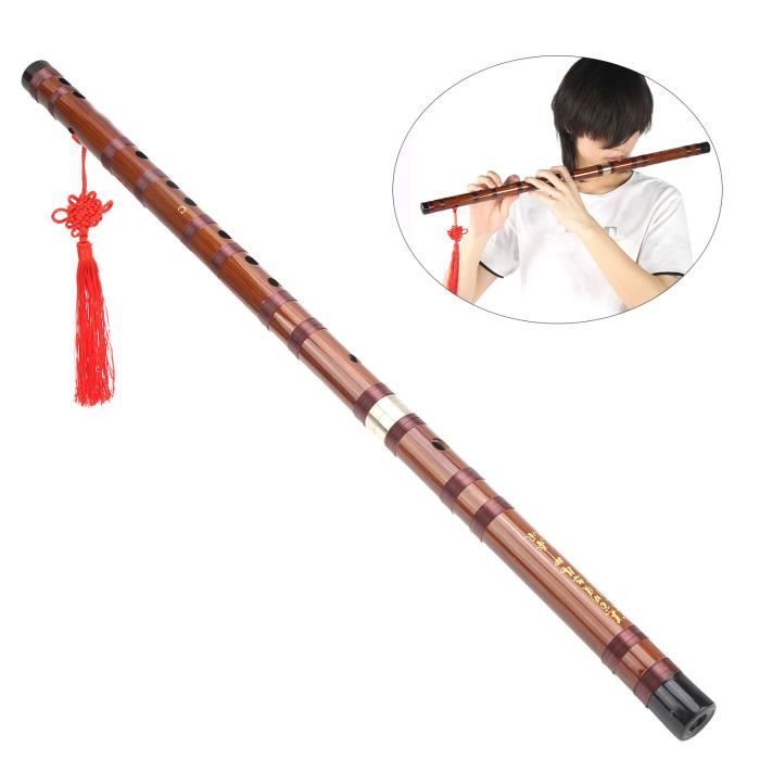 BEL-7643670128600-Dizi Instrumentenset mit traditionellen Orchesterinstrumenten in C-Dur, trockener, bitterer Bambusflöte und Aufbewahrungskoffer