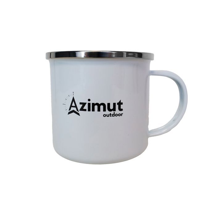 Emaillebecher „Nimm dir Zeit zum Entdecken“ – Teller – Glas | Azimut Outdoor Azimut Outdoor Biwak- und Campingausrüstung