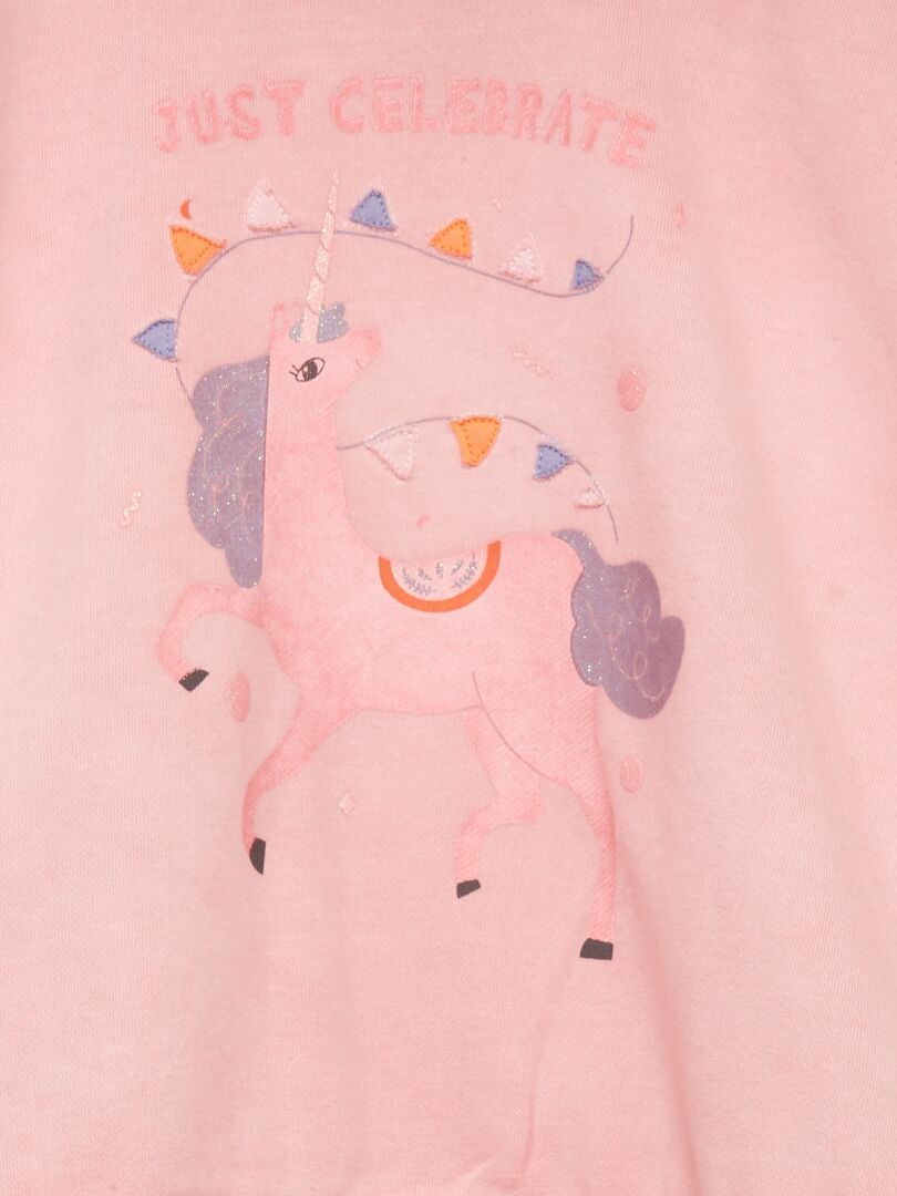 Lichtgewicht fleece sweatshirt met print - ROZE