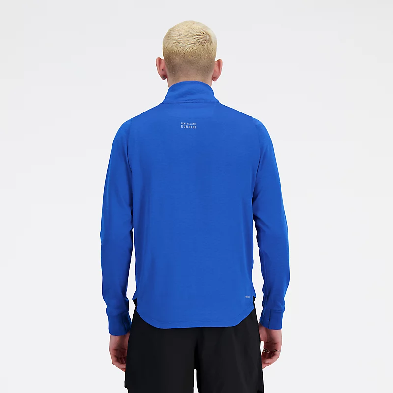 Męska kurtka London Edition NB Heat Grid Half Zip - NIEBIESKA OASIS HEATHER