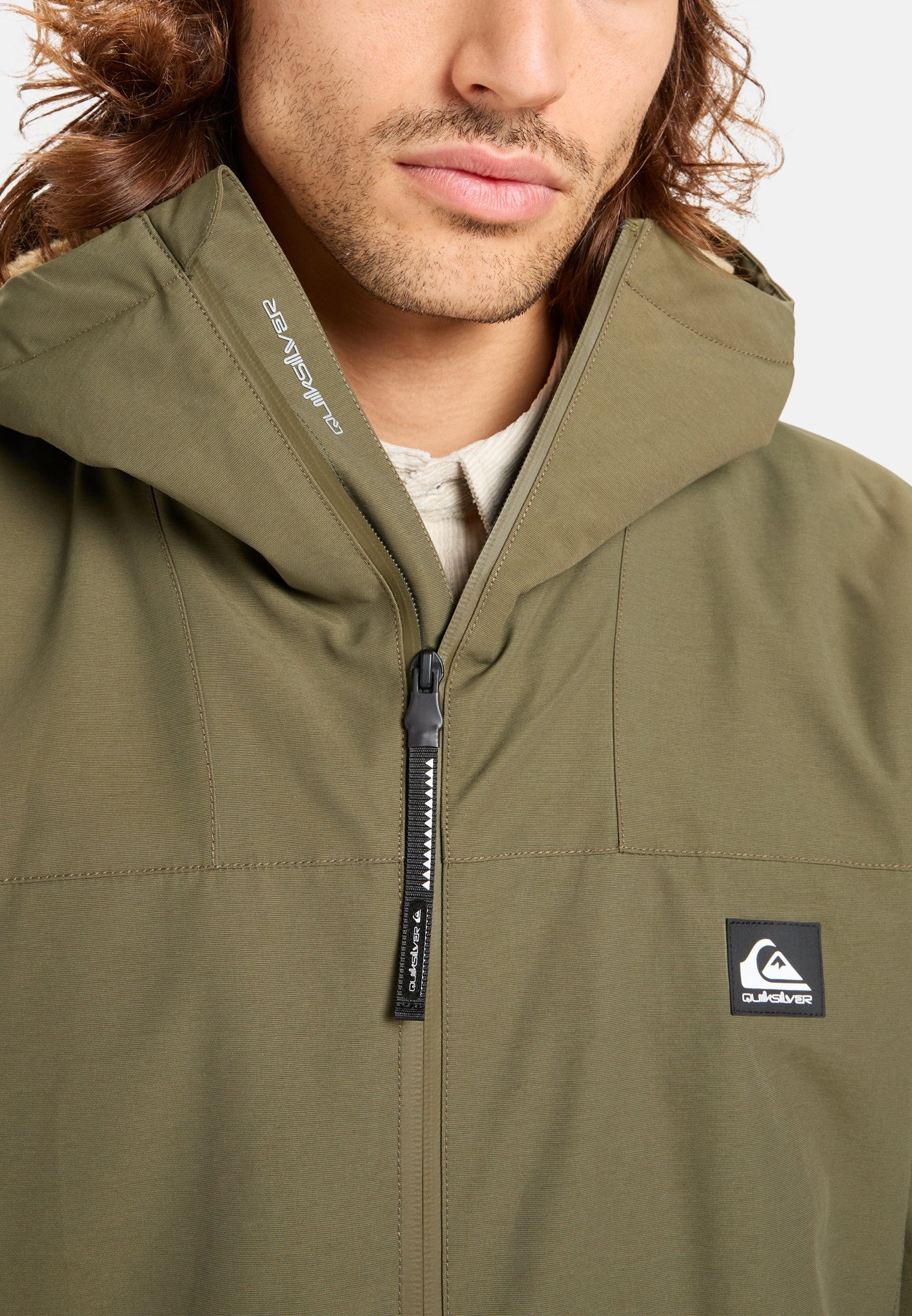 Quiksilver OVERCAST - Giacca impermeabile - foglia d'uva