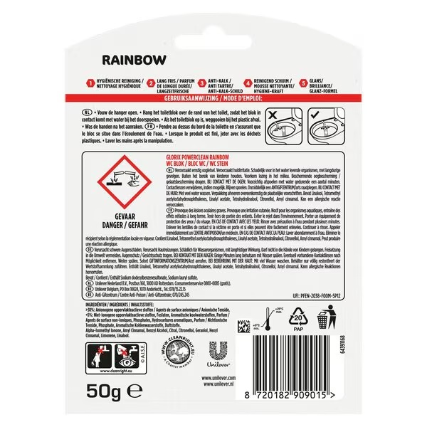 Glorix Rainbow Power WC blok