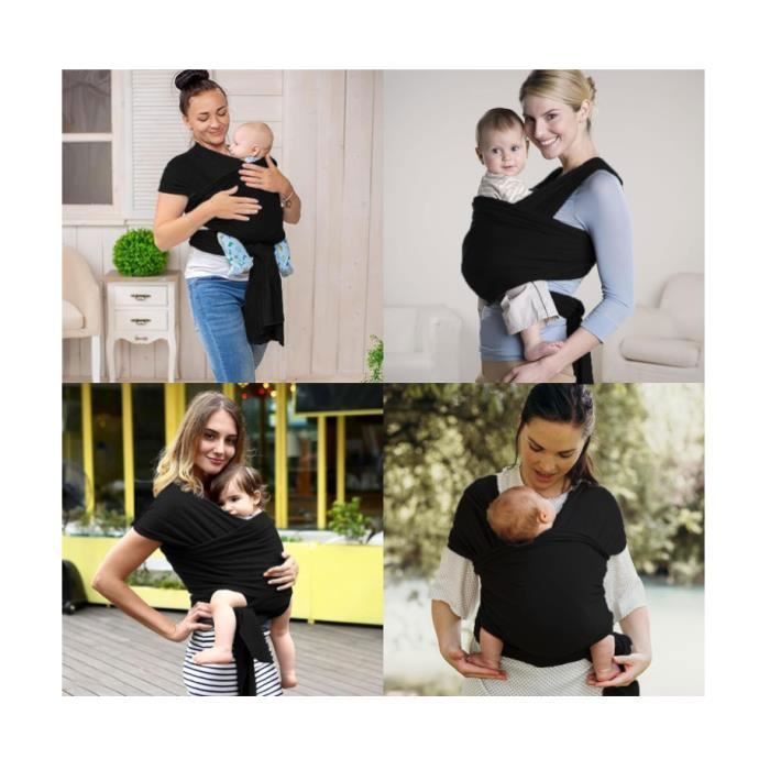 Baby slings, Multifunctional baby carrier for up to 16kg, Elastic Baby Carrier Comfort Baby Wrap Carrier Baby Sling Label