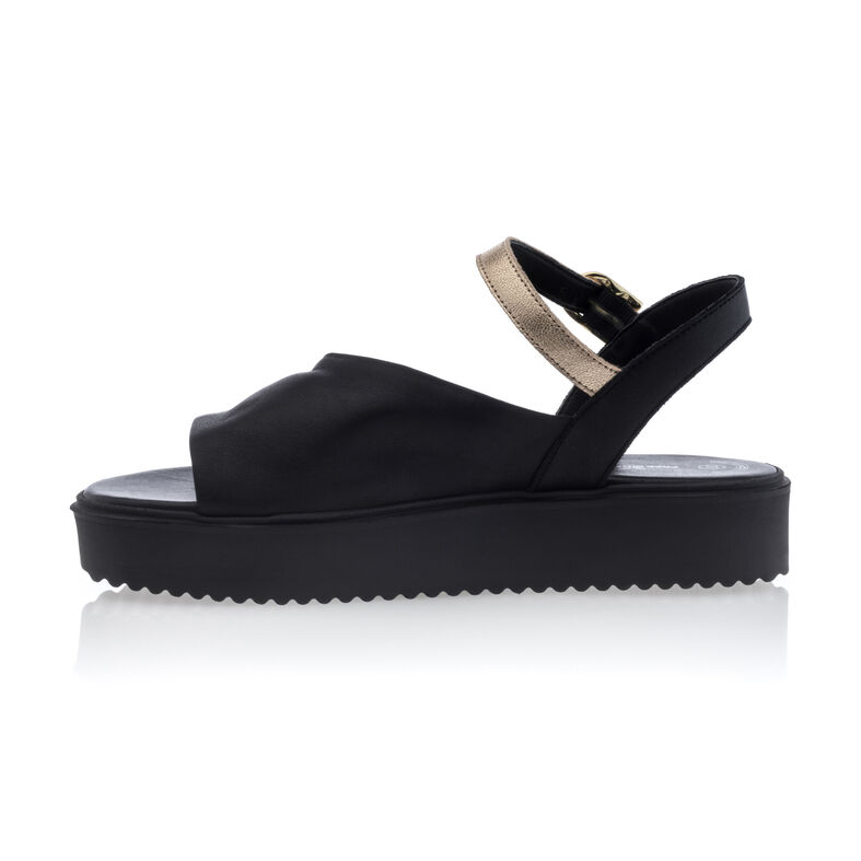 Zwarte sandalen/open teenschoenen voor dames