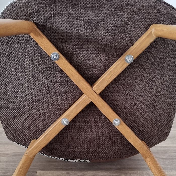 Scandinavische patchwork stoffen stoel - Ela