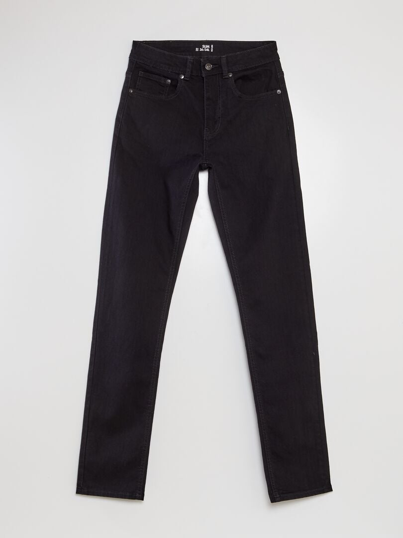 Slim fit jeans met 5 zakken - Maat L34 - Zwart